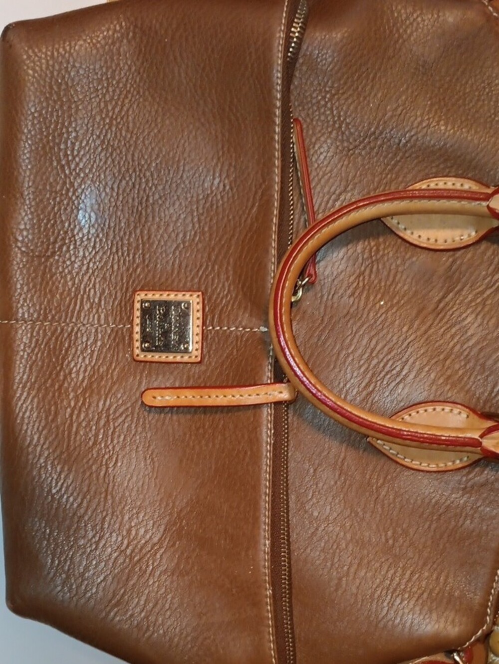 Dooney & Bourke Brown Leather Satchel  In Fair Condition. Please Check Photos. - Picture 15 of 16